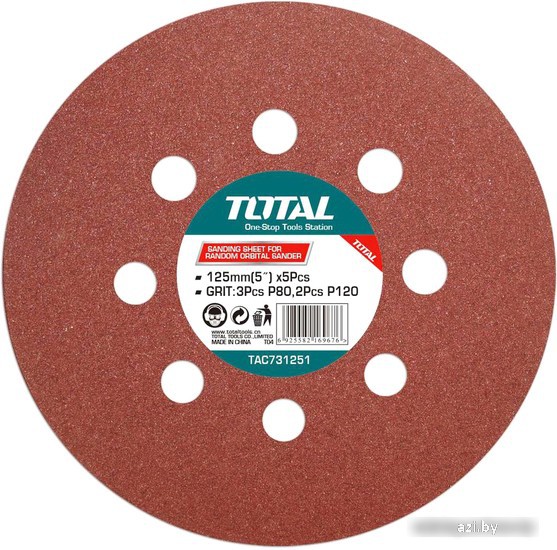 Набор шлифкругов Total TOTAL TAC731251 (5 шт)