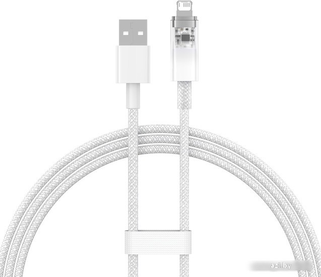 Кабель Baseus Explorer Series Fast Charging Cable with Smart Temperature Control 2.4A USB Type-A - Lightning (1 м, белый)