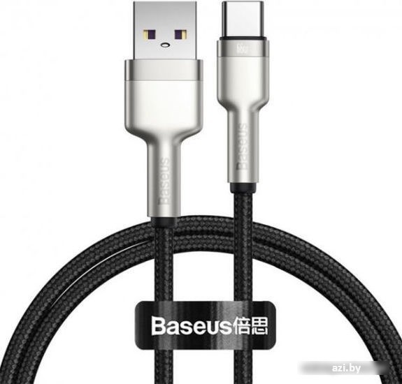 Кабель Baseus Cafule USB Type-A - Type-C (1 м, черный)