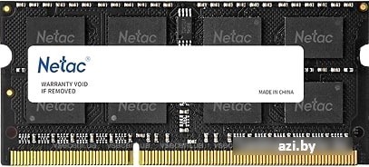 Оперативная память Netac Basic 8GB DDR3 SODIMM PC3-12800 NTBSD3N16SP-08